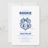 Bow Crest Rookie Football Sport Baby Shower  招待状 (正面)