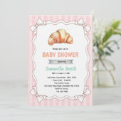 Bow Croissant baby shower invitation 招待状 (スタンド正面)