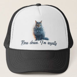 Bow Down, I’m Royalty – Funny Cat Trucker Hat キャップ