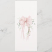 Bow Elegant Greenery Neutral Baby Shower メニュー (裏面)