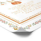 Bow Fall in Love Baby Shower Diaper Raffle Sign ポスター (角)