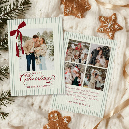 Bow Family Photo Christmas Holiday Card シーズンカード