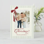 Bow Family Photo Christmas Holiday Card シーズンカード (スタンド正面)