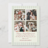 Bow Family Photo Christmas Holiday Card シーズンカード (裏面)