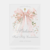 Bow First Holy Communion Acrylic Sign アクリルサイン (正面)