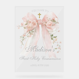 Bow First Holy Communion Acrylic Sign アクリルサイン