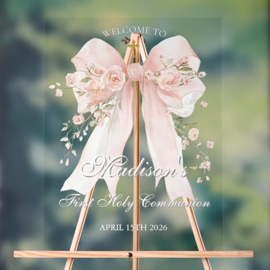 Bow First Holy Communion Acrylic Sign アクリルサイン (ニュートラル)