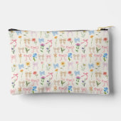 Bow Floral Elegant Grace Trendy アクセサリーポーチ (裏面)