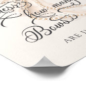 Bow Floral How Many Bows Baby Shower Game ポスター (角)