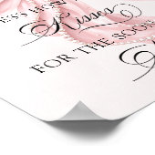 Bow Floral How Many Kisses Bridal Shower Game ポスター (角)