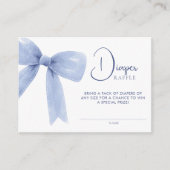 Bow floral pattern bow baby shower diaper raffle  エンクロージャーカード (正面)