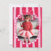 Bow Frame Kid Photo Valentine Card, Child School ノートカード (正面)