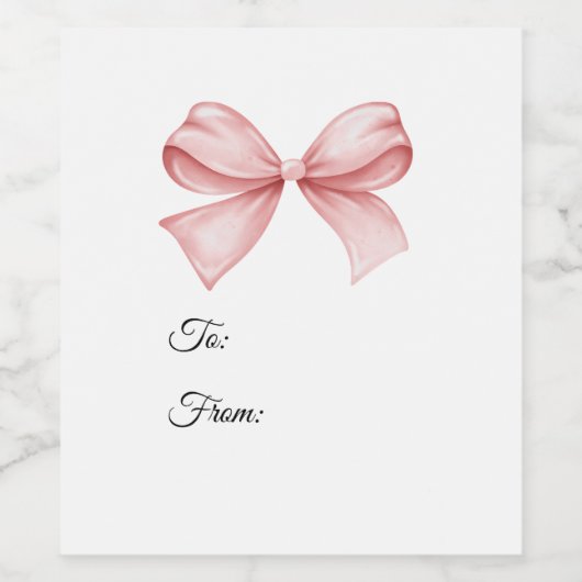 Bow Gift Tag ワインラベル (シングルラベル)