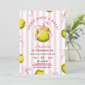 Bow Girl Softball Birthday Game time 招待状 (スタンド正面)