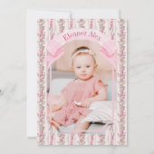 Bow Girls Just Wanna One 1st Birthday Photo 招待状 (裏面)