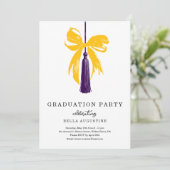 Bow Graduation Invitation Girl High School College 招待状 (スタンド正面)
