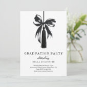 Bow Graduation Invitation Girl High School College 招待状 (スタンド正面)