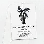 Bow Graduation Invitation Girl High School College 招待状