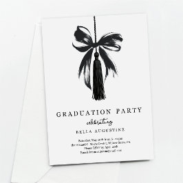 Bow Graduation Invitation Girl High School College 招待状