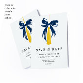Bow Graduation Save the Date Insert Card サンキューカード