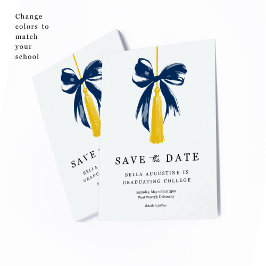 Bow Graduation Save the Date Insert Card サンキューカード
