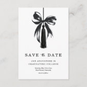 Bow Graduation Save the Date Insert Card サンキューカード (正面)