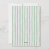 Bow Green Stripe Christmas Photo Holiday Card シーズンカード (裏面)
