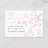 Bow Hearts Sprinkle Books for Baby Card エンクロージャーカード (正面)