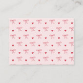 Bow Hearts Valentine Baby Shower Wrap In Clear エンクロージャーカード (裏面)