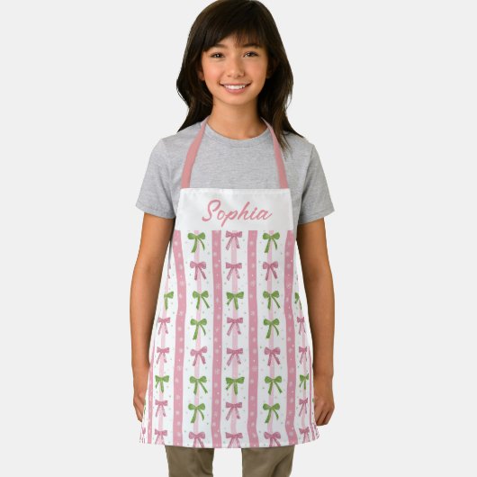 Bow Holiday Kitchen Apron for Children Christmas エプロン (インサイチュ)