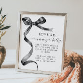 Bow How Big is Mommy's Belly Baby Shower Game ポスター