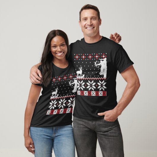 Bow Hunter Ugly Christmas Sweater Archery Deer Hun Tシャツ (ユニセックス)