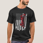 Bow Hunting American Flag Archery For Hunters Tシャツ (正面)
