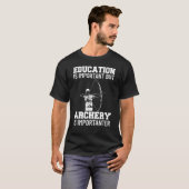 Bow Hunting Outfit Education Is Important Arrow Ga Tシャツ (正面フル)