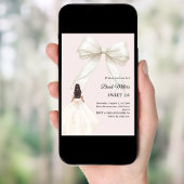 Bow ivory dress blush pink luxury Sweet 16 招待状