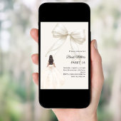 Bow ivory dress cream luxury Sweet 16 招待状