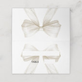 Bow Ivory pearls elegant プレイスカード (外部開封)