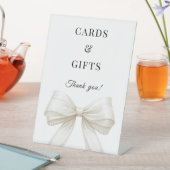 Bow ivory pearls elegant cards gifts sign 台座サイン (インサイチュ)