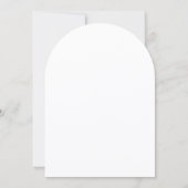 Bow Ivory Pearls Photo Girl Elegant Baptism Arch 招待状 (裏面)