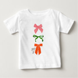 Bow Jolly Little Things Christmas  ベビーTシャツ