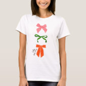 Bow Jolly Little Things Christmas Tシャツ (正面)