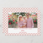 Bow Landscape Happy Valentine's Day Photo Card シーズンカード (正面/裏面)