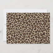 Bow Leopard Cheetah Birthday Photo Invitation 招待状 (裏面)