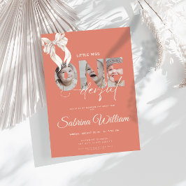 Bow little 恋しく思 Onederful 1st Birthday 3の写真 招待状