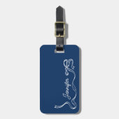 Bow luggage tag doddle hand drawn ラゲッジタグ (正面縦)