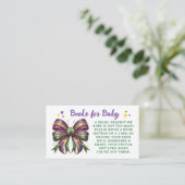 Bow Mardi Gras Books for Baby Request エンクロージャーカード (スタンド正面)
