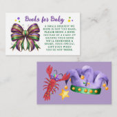 Bow Mardi Gras Books for Baby Request エンクロージャーカード (正面/裏面)