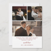 Bow Married and Bright Christmas Holiday Card シーズンカード (裏面)