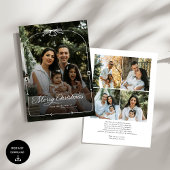 Bow Merryモダン Christmas写真 シーズンカード