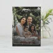 Bow Merryモダン Christmas写真 シーズンカード (スタンド正面)